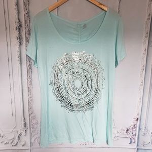 Gaiam Women's Foil Graphic Active Top Size XL